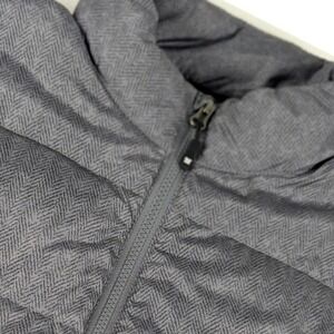 Weatherproof 32 Degrees Heat Womens Grey Chevron Puffer Vest Down Blend Medium